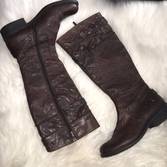 Geox Shoes Geox Leather Riding Boots Sz 6 Poshmark